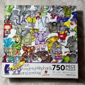 Jigsaw Puzzle 750 Pieces - White and Purple Box